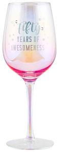 50th  Wine Holographic Glass 430ml