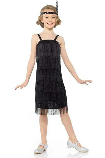 Black Kids Flapper Dress 3-4 Years