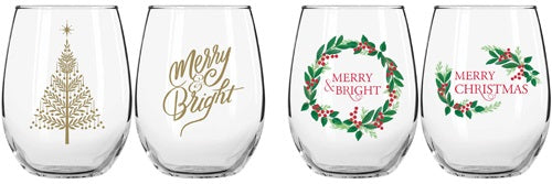 Christmas Wine Tumbler Set 2 Pack