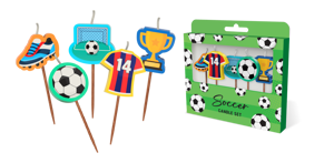 Soccer Candles Candles 5 Pack