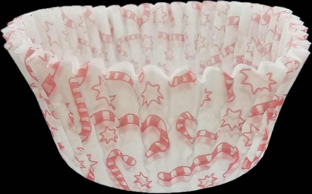 Candy Cane Christmas 408 Cupcake Patty Pans 15Pk