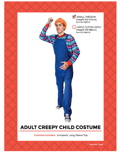 Adult Creepy Child Costume S/M