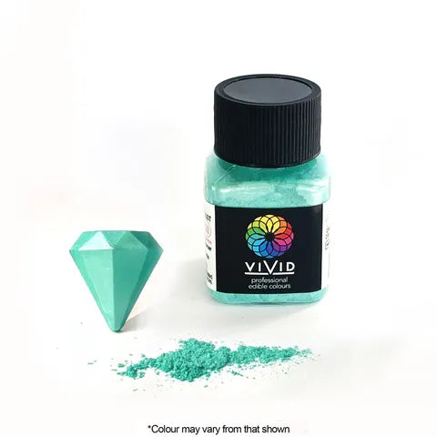 Vivid Aqua Shimmer Edible Metallic Dust 10 Grams