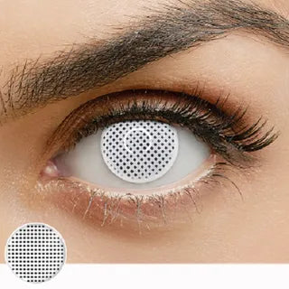 Crazy Lens White Mesh Contact Lens