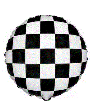 Car Racing Checkered Flag Foil Balloon 18''