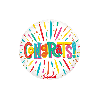 Colourful Congrats! Foil Balloon 18''