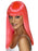 Glamourama Neon Pink Wig Long, Straight with Fringe