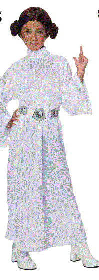 Princess Leia Kids Costume 8-10 Years