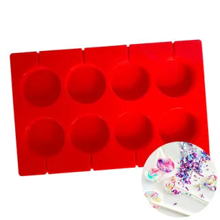 Lollipop Silicone Mould Large 50mm Circles