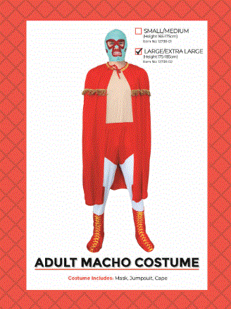 Adult Macho Costume Large/Extra Large