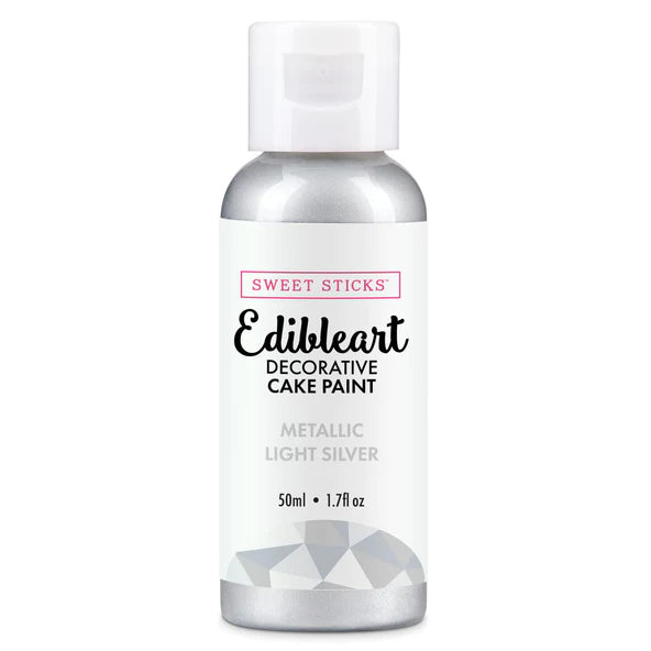 Sweet Sticks Metallic Light Silver Edibleart Paint 15ml