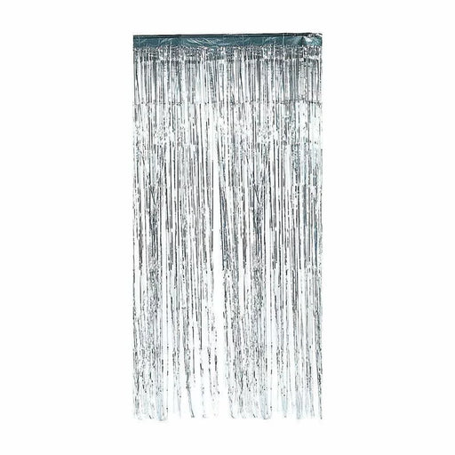 Silver Foil Fringe Curtain 200 x 100cm