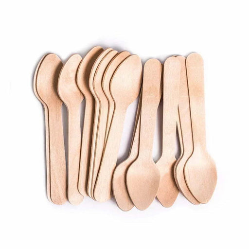 Wooden Mini Teaspoons 100 Pack