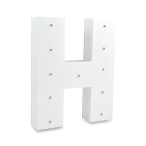 LED Alpha Light White Letter H