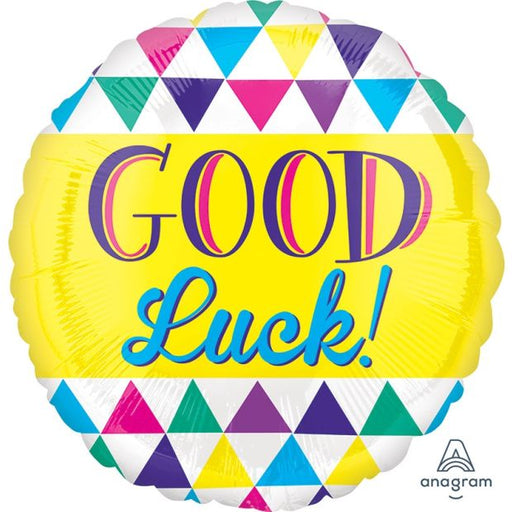 Foil Balloon 21” Goodluck Triangles