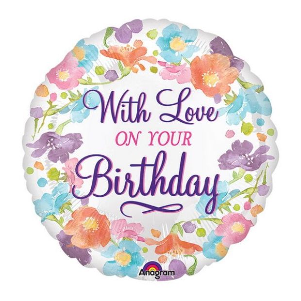 Foil 18" With Love On Your Birthday