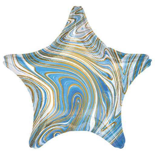 Anagram Foil Star Blue Marbel 45cm (18'')