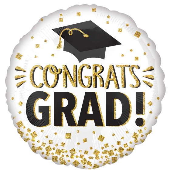 Congrats Grad! 18'' Foil Balloon — Red Fox Party Supplies