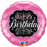 Happy Birthday Pink & Black Foil