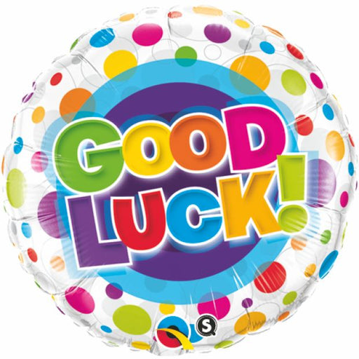 Foil Balloon 18” Goodluck Colourful Dots