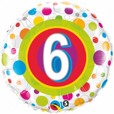 Colorful Dots 5th Birthday  Foil 46 cm