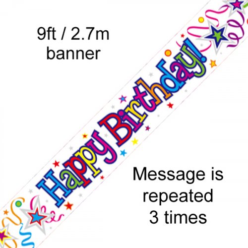 Happy Birthday Foil Banner