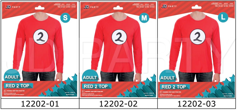 Red 2 Long Sleeve Shirt Adult