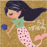 Mermaid Happy Birthday Card