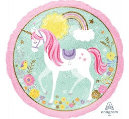 Foil Balloon 18" Holographic Magical Unicorn