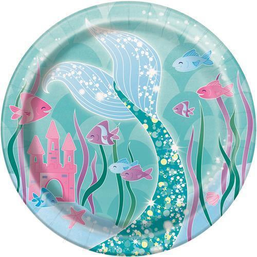 Small 8 Pack Mermaid Paper Plates