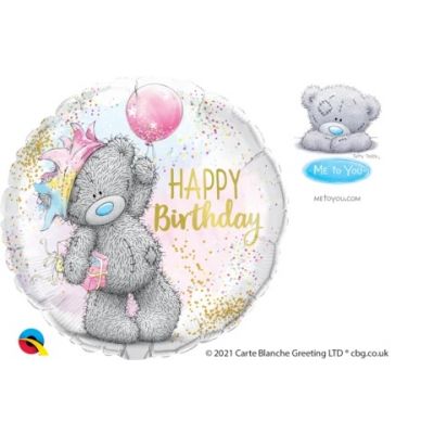 Happy Birthday Teddy Foil Balloon 18''