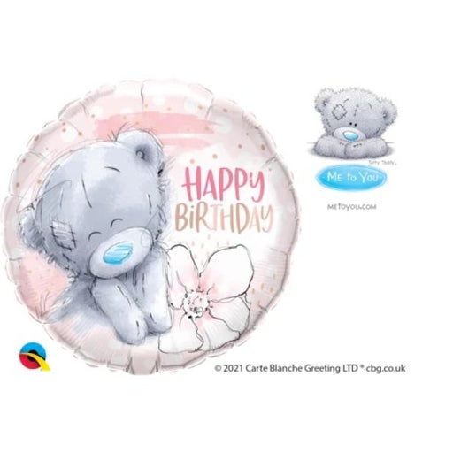 Happy Birthday Pink Teddy 18'' Foil Balloon