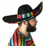 Mexican Hat Black With Striped Band