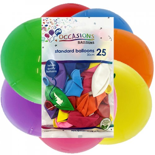 Standard Balloons 25 Pack 30cm