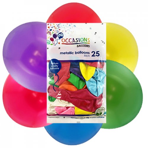 Metallic Balloons 25 pack 30cm