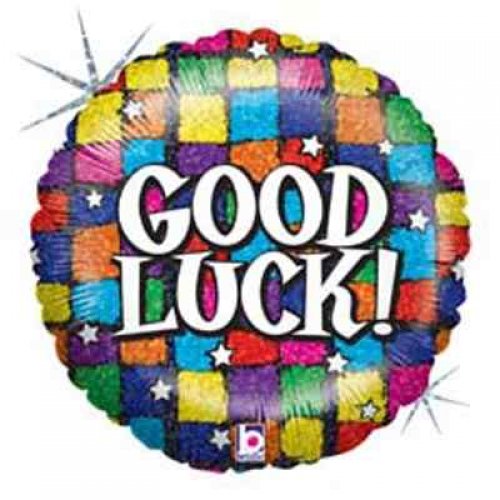 Foil Balloon 18” Goodluck Squares