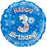 Blue Foil Holographic Happy Birthday 46cm Assorted Ages