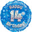 Blue Foil Holographic Happy Birthday 46cm Assorted Ages