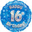 Blue Foil Holographic Happy Birthday 46cm Assorted Ages