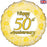 Happy 50th Anniversary Gold 45cm Balloon