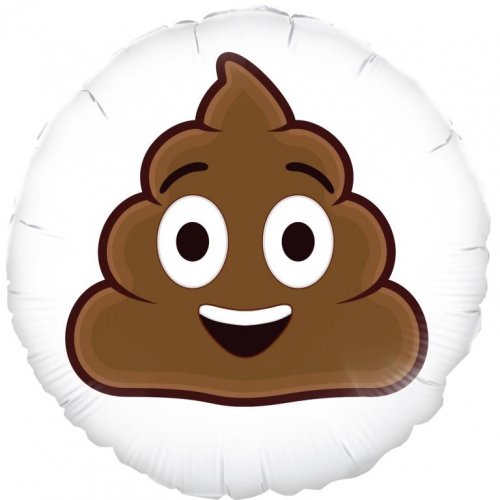 Emoji Smiling Poop Foil Balloon