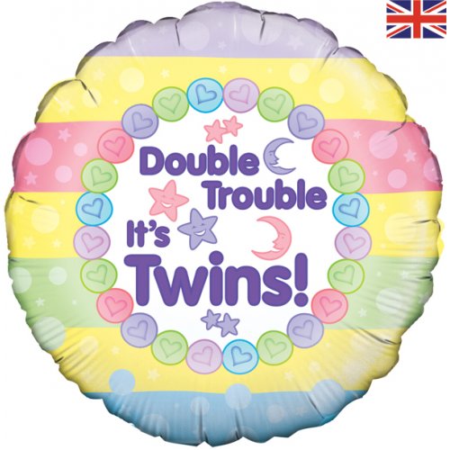 Foil Balloon Double Trouble Twins 45.7 cm