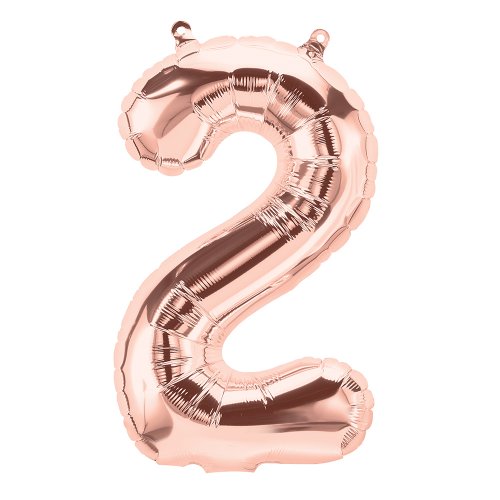 16" Rose Gold Foil Balloon Number 2