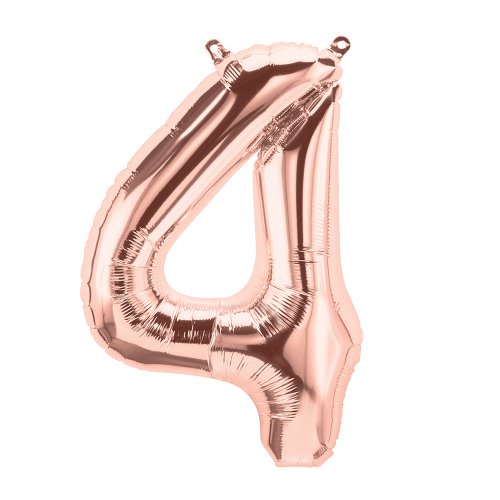 16" Rose Gold Foil Balloon Number 4