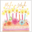 Aquarelle Cake with Candles Birthday Card