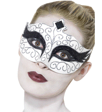 White Gothic Swan Eyemask