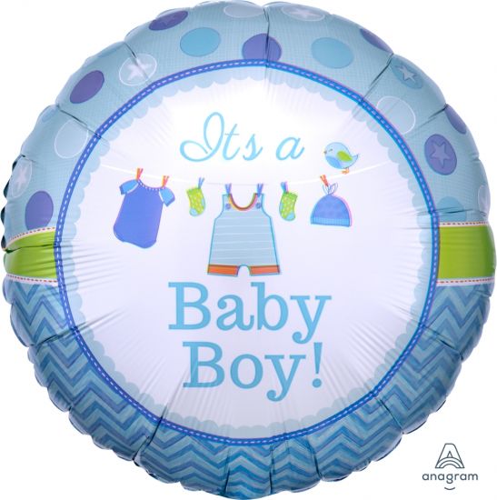 Foil 45cm Baby Boy Shower With Love