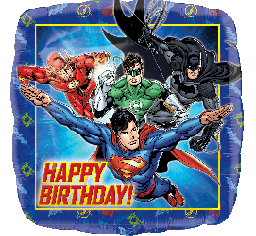 Foil Balloon 18" Justice League Happy Birthday