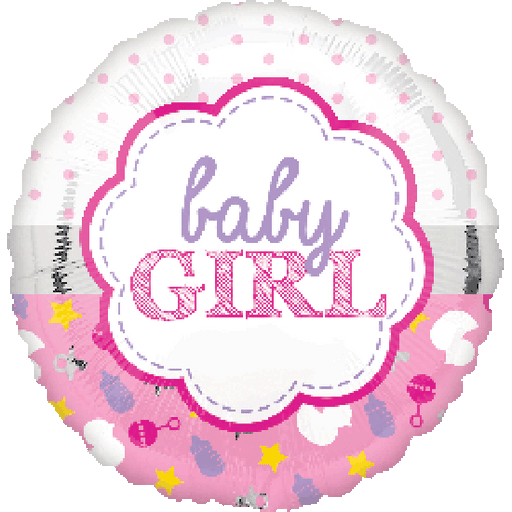 Foil 18" Baby Girl Scallop