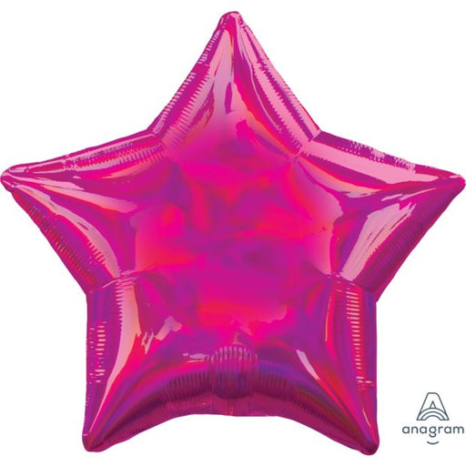 Foil Star Holograpic Iridescent Mangenta Glittergraphic 53cm (21")